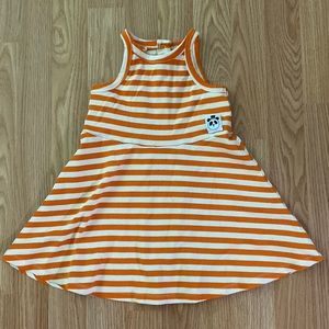 Mini Rodini stripe rib tank dress orange 92/98
